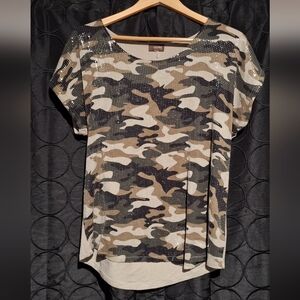 Crosby Sequin Camouflage Tee